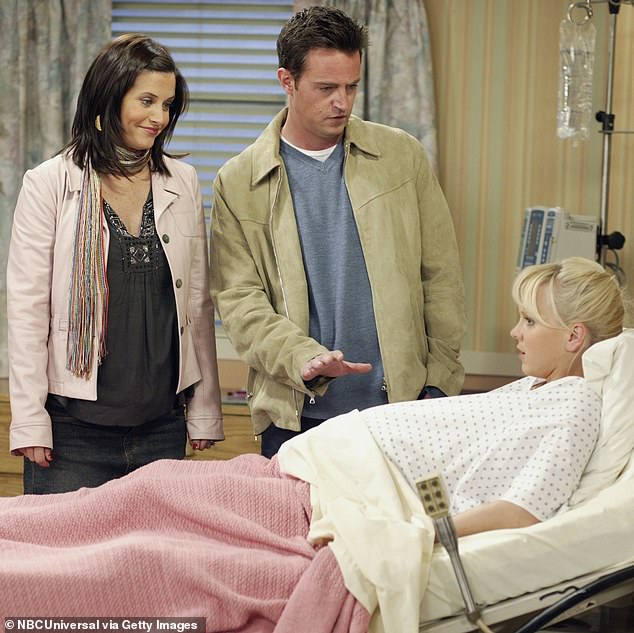 In Friends, Anna played a pregnant woman named Erica, whose baby is adopted by Matthew's character Chandler and his wife Monica, played by Courteney Cox