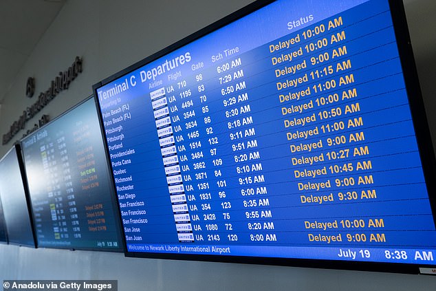 Hundreds of flights across the country were delayed or canceled due to the Microsoft outage