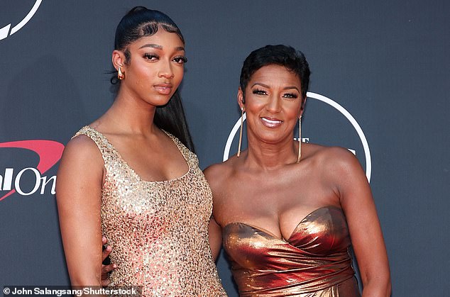 Angel Reese and her mother, Angel, were spotted on the red carpet for the ESPYs last year