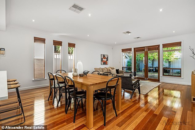 On the ground floor is the main living area. (Pictured)