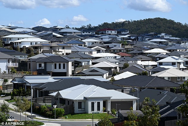 South East Queensland is the hotspot for people fleeing the capital as young people once again leave Sydney for good, as they did during the pandemic (pictured are houses in Ipswich)