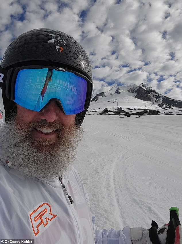 Skier Casey Kahler recently shared on X that the slopes at Mt. Hood in the summer provide “the best therapy — great for the body, mind, and soul.”