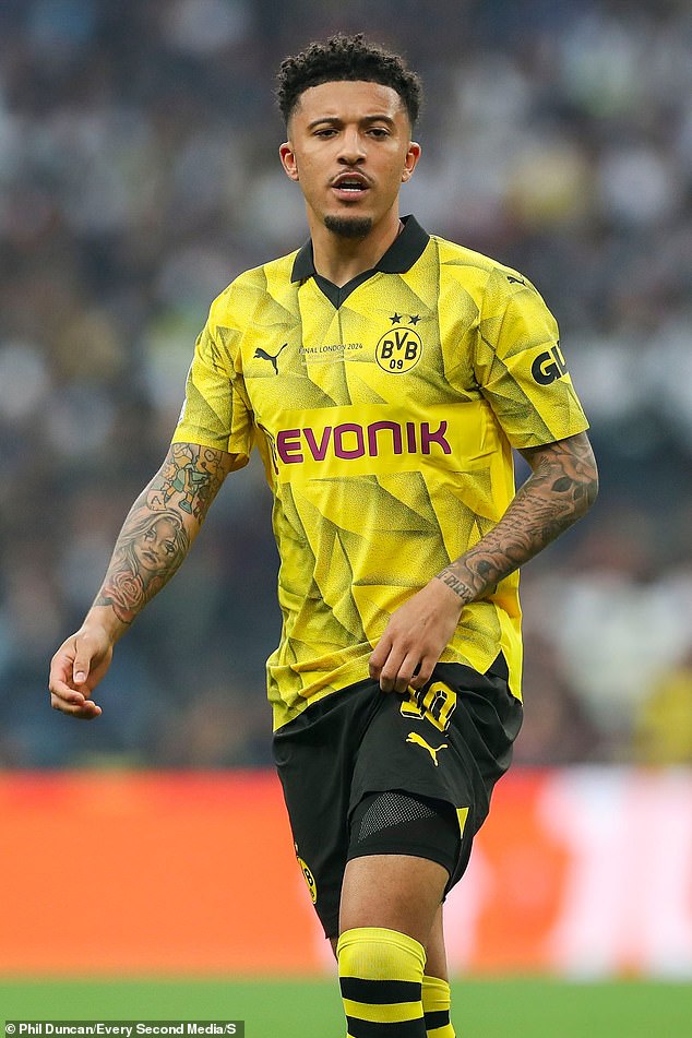 Sancho was loaned to Borussia Dortmund last season, where they reached the Champions League final