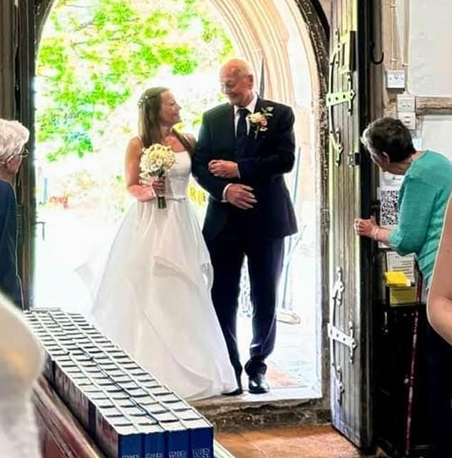 Elizabeth said she waited 'all her life' to get married and battled a 13cm tumour