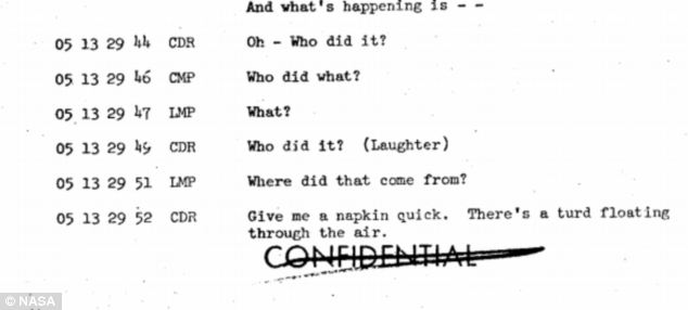 The report of the conversations during the Apollo 10 mission revealed that the astronauts had to deal with a number of difficult toilet-related problems