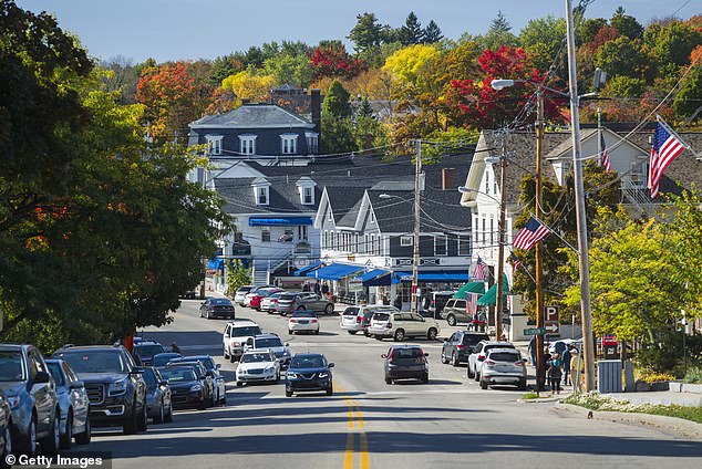 New Hampshire has the calmest drivers in the U.S., with aggressive and careless driving leading to 14.6 percent of accidents. Pictured: Quiet roads in New Hampshire