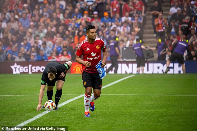 Casemiro was United's captain for the first half of Saturday's match and he looked lively