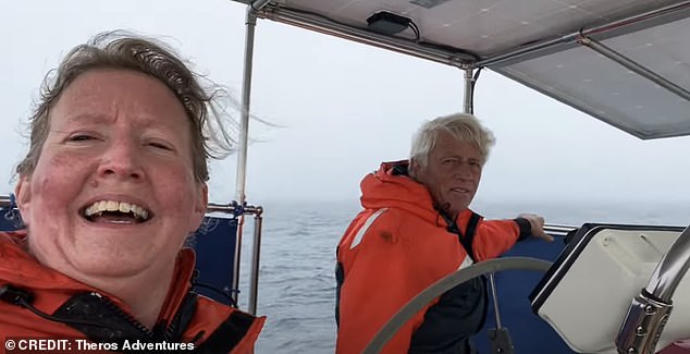 The couple shared videos of their sailing adventures on their fully solar and wind powered yacht, Theros, on YouTube and Facebook