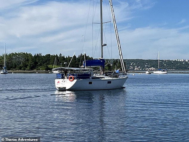 The Theros, a 42ft sailboat, which was used by the couple to sail around North America