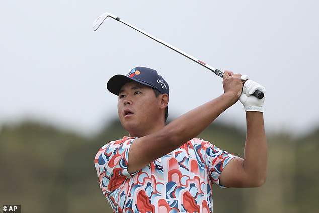 Si Woo Kim made a hole-in-one on Saturday, his ace the 17th longest in Open history