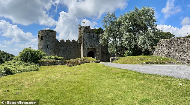 The beautiful Norman castle (pictured) was founded in the late 11th century by the Anglo-Norman de Barry family