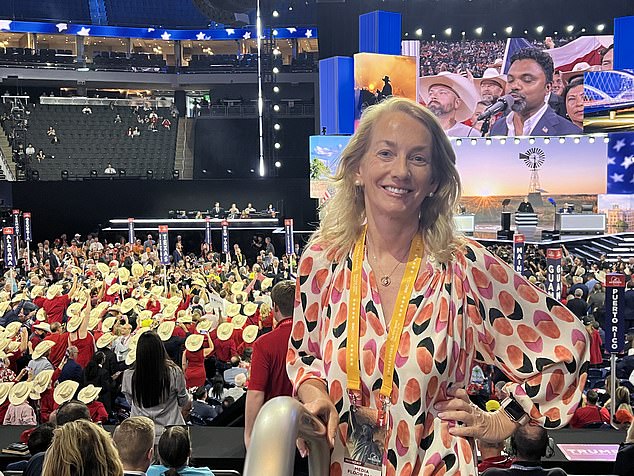 Mail on Sunday US correspondent Caroline Graham in Milwaukee at the Republican Convention