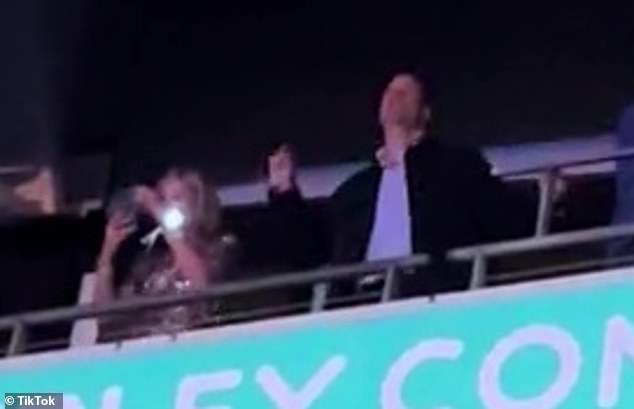 Prince William delighted his fans after he was spotted playing the 'daddy dancer' at Taylor Swift's Wembley concert last night