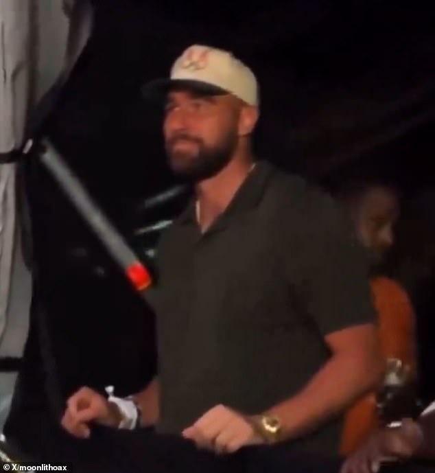 Travis Kelce was also filmed doing a boogie at the gigon on June 22