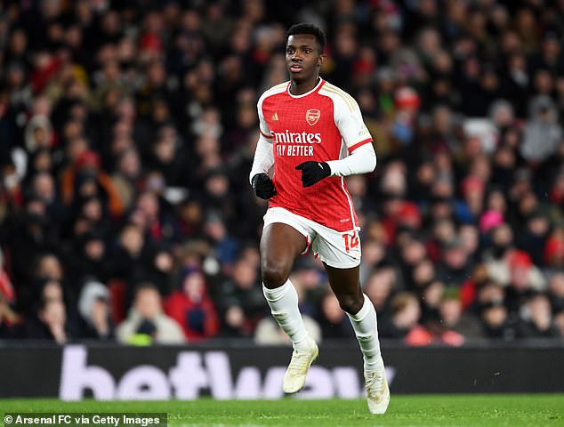 Marseille continue to monitor the situation of Eddie Nketiah (pictured) after already signing Mason Greenwood