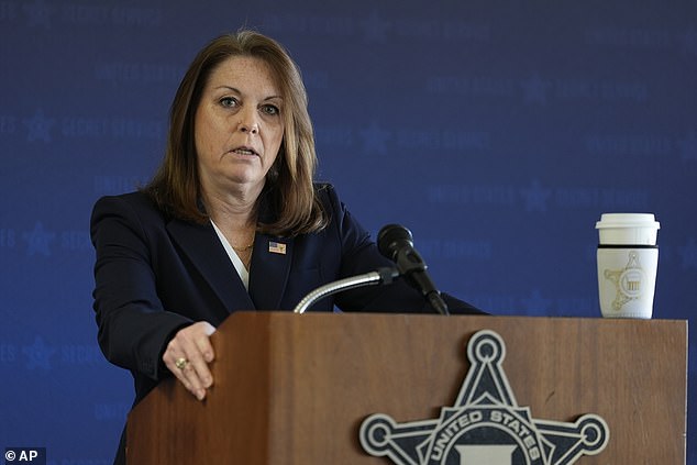 The Secret Service's botched job is being described as a 'massive security failure' and many are calling for the resignation of the agency's director, Kimberly Cheatle (pictured)