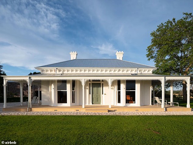 The group enjoys a weekend stay at the luxurious Leighton House in northern Tasmania, which is set on 300 hectares of farmland on the South Esk River and costs $1,600 for two nights