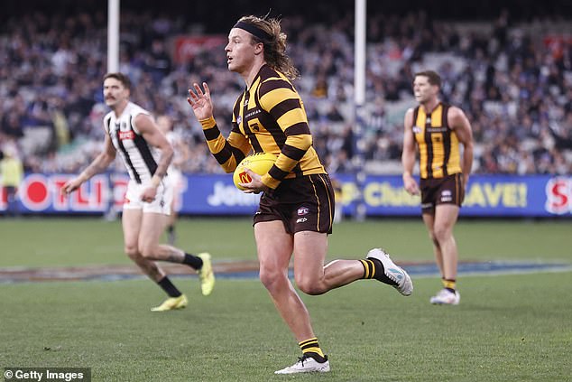 Hawthorn coach Sam Mitchell praised Ginnivan's growth as a footballer after the match