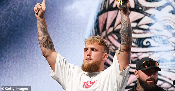 TAMPA, FLORIDA - JULY 19: Jake Paul poses during the weigh-in prior to their Cruiserweight bout at Amalie Arena on July 19, 2024 in Tampa, Florida. (Photo by Julio Aguilar/Getty Images)