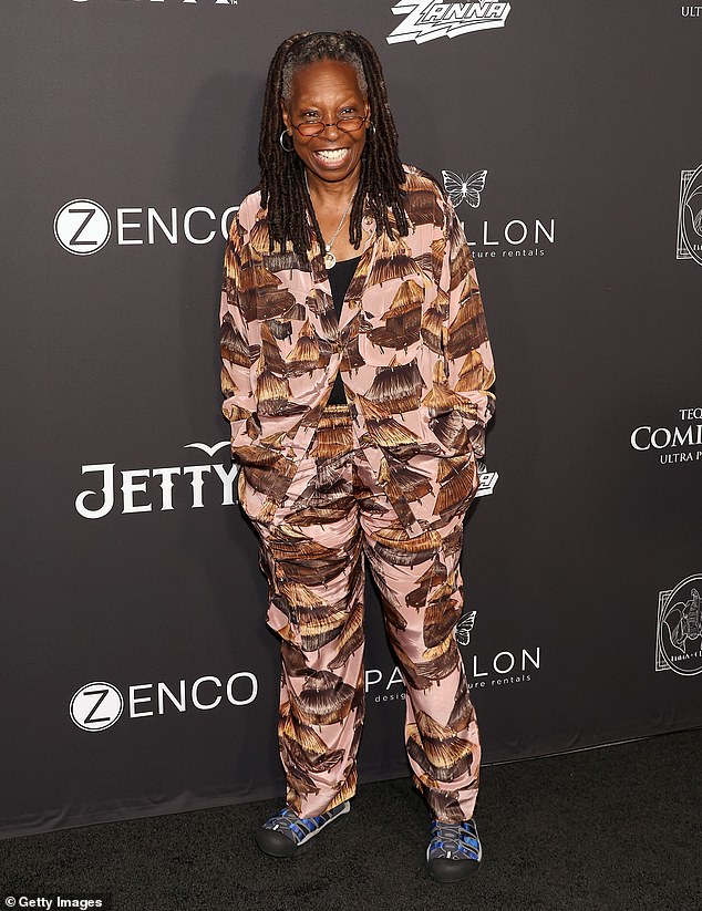 The starlet spent her evening celebrating her cannabis brands Emma & Clyde and Whoopi & Maya