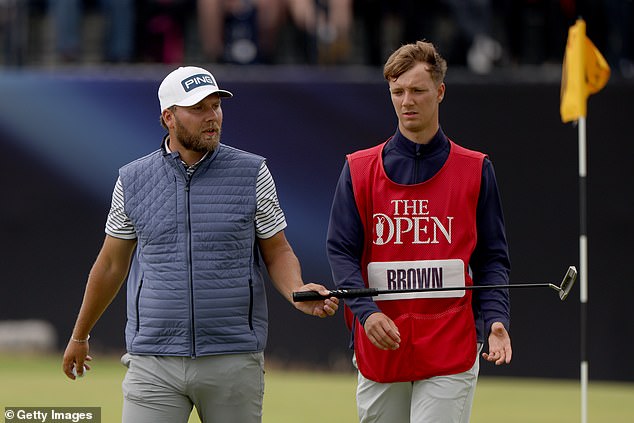 Dan's caddie for this week at the Open Championship is his younger brother Ben Brown