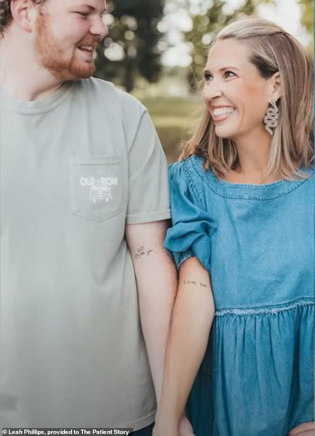 Mrs Phillips, pictured with her son, is in stable condition, although she will 'never be in remission' due to the aggressive nature of the cancer.