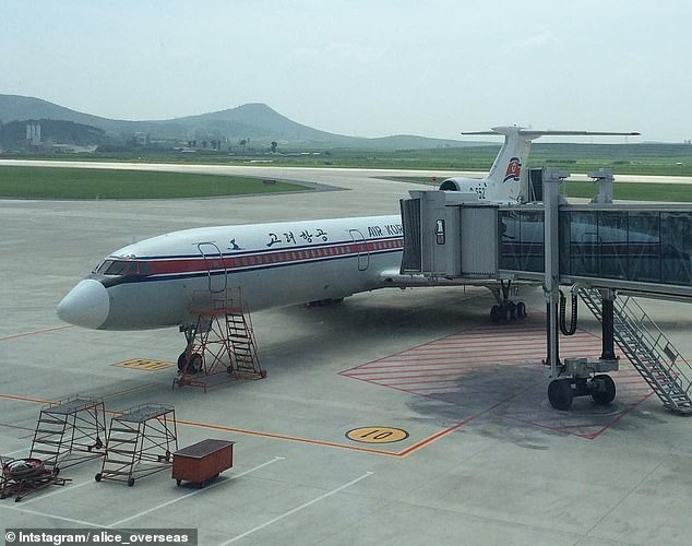 A photo of an airplane in Pyongyang, the capital of North Korea, in March 2016, taken by Yuri