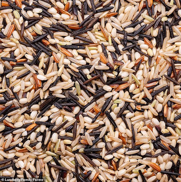 This is what wild rice looks like. It is a mixture of black, brown, red and wild rice.