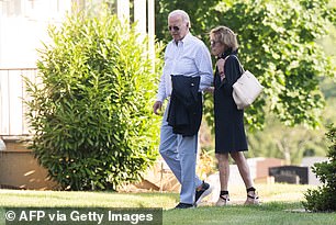 Valerie Biden Owens leaves church with brother Joe Biden