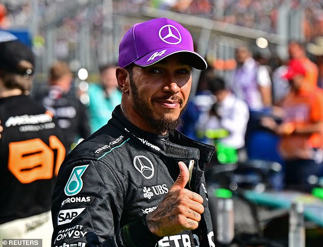 Hamilton appeared pleased with his afternoon's work after Sunday's Grand Prix