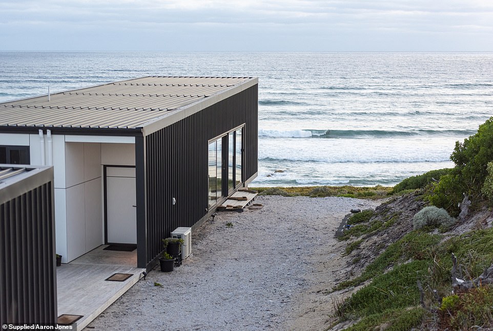 The simple, cantilevered two-bedroom design offers sophisticated luxury and sustainable living