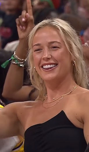 Sophie Cunningham smiles during the WNBA All-Star Game