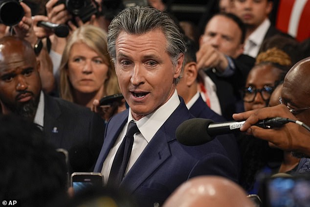 California Governor Gavin Newsom praised Biden as a 'history-making' president