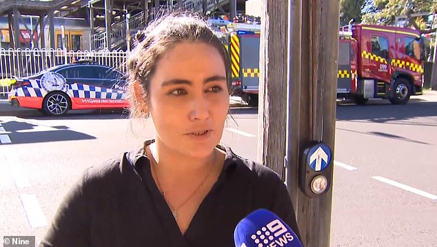 A woman, Lauren Langelaar, ran to the platform after hearing the mother's screams and had to hold her while emergency services searched for her husband and children