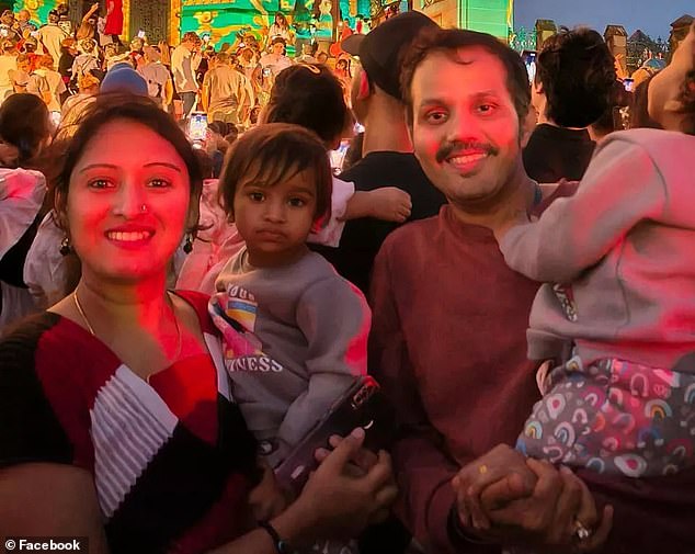 Mr Runwal and his wife Poonam moved from India to Sydney with their twin daughters in October 2023 after he got a job at an IT company in North Sydney