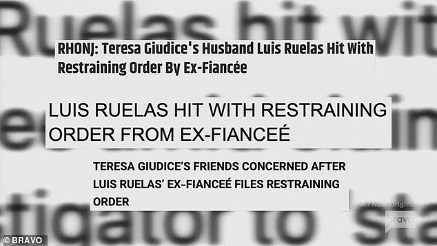 A restraining order against Teresa's husband Luis Ruelas left her stressed