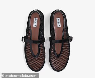 The Alaia Ballet Flats in Fishnet retail for $1,150, Dakota Johnson and Dua Lipa are fans of the trendy shoes