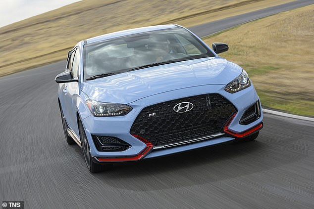 The 2021 Hyundai Veloster N (pictured) has been recalled due to a fuel pump defect, which can lead to loss of driveability and a crash.