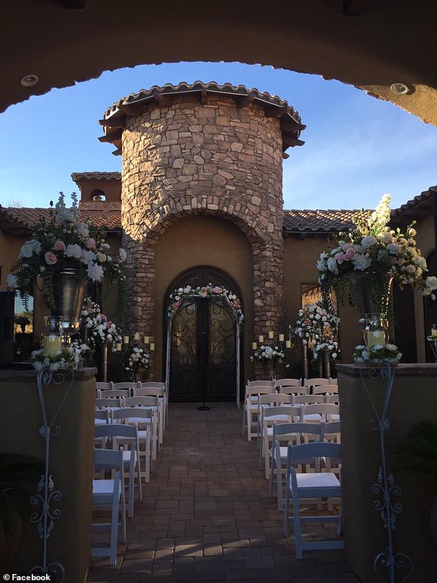 The enterprising couple pivoted to another venture in 2017 — San Tan Mountain Weddings & Events — using their new 4,500-square-foot mansion in Gilbert, Arizona to rent out for weddings and other events (pictured).