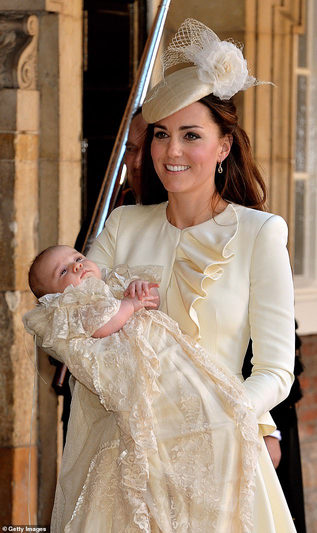 The public got the chance to see three-month-old Prince George when his mother carried him to St James's Palace for his christening in October 2013