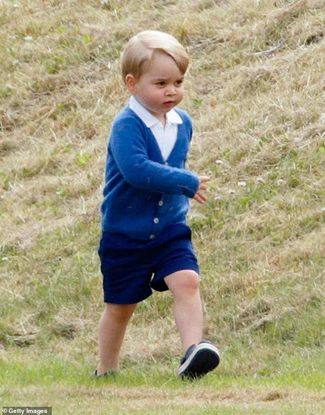 Almost two, George takes a walk at the Beaufort Polo Club in 2015