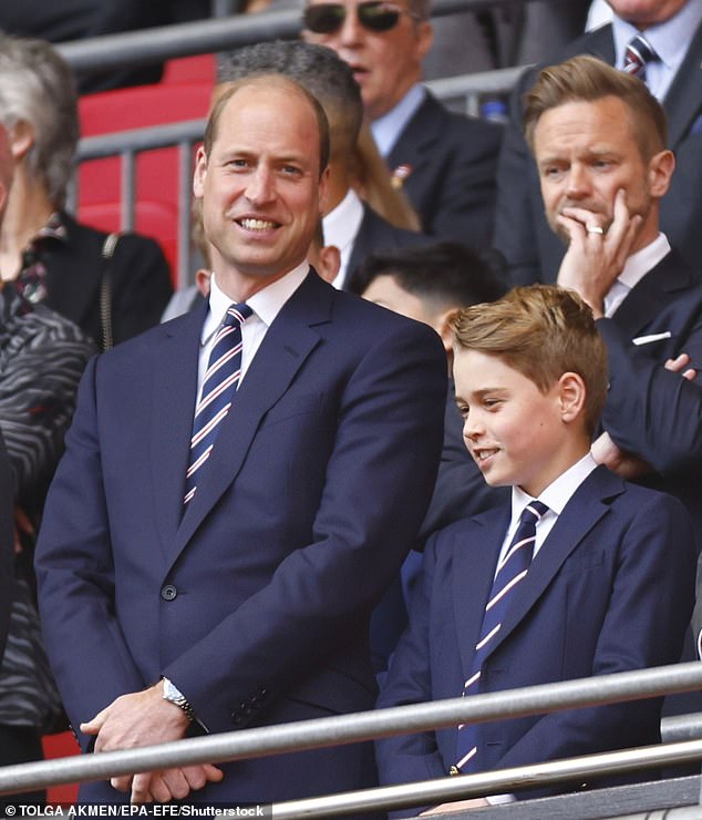 Prince George, who was born in 2013 at St Mary's Hospital in Paddington, London, celebrates his 11th birthday today (seen with William at the FA Cup final, 2024)