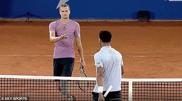 Zverev and Fils exchanged an extremely cool handshake at the net at the end of the match