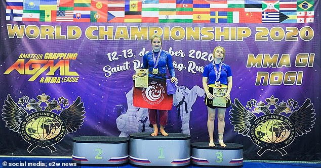 Alisa Irinina took third place at the 2020 AGML (Amateur Grappling & MMA League) World Championship in St. Petersburg