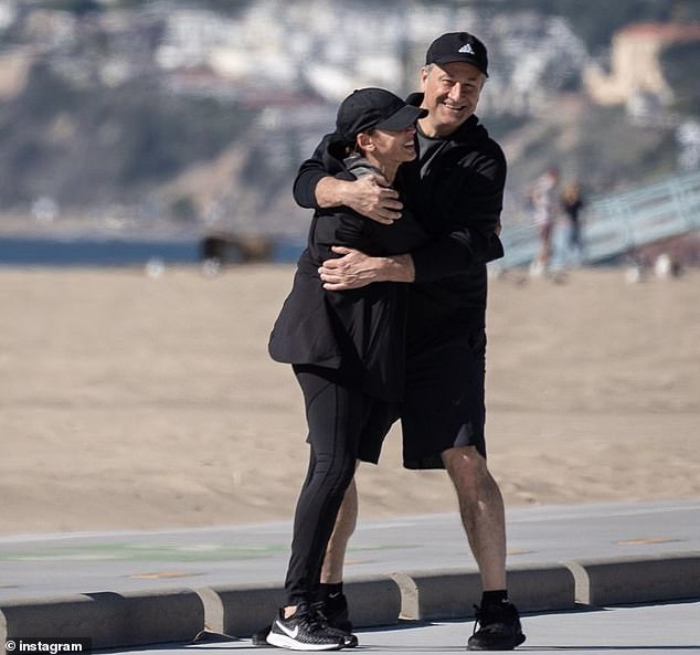 A photo of the second gentleman embracing his wife, Vice President Kamala Harris, posted on Instagram