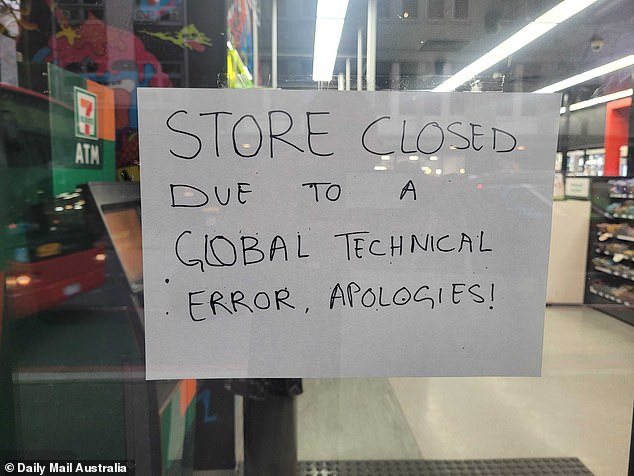 This 7-11 store in Australia was forced to close due to a 'global technical fault' - disabling payment systems