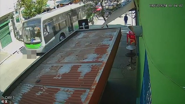 The teenager was trapped under the bus moments after he was hit as he tried to flee after stealing a 71-year-old man's mobile phone in the southeastern Brazilian city of São Paulo on Friday.