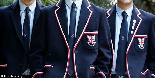 Students at Cranbook School in Sydney wear a similar jacket as part of their uniform