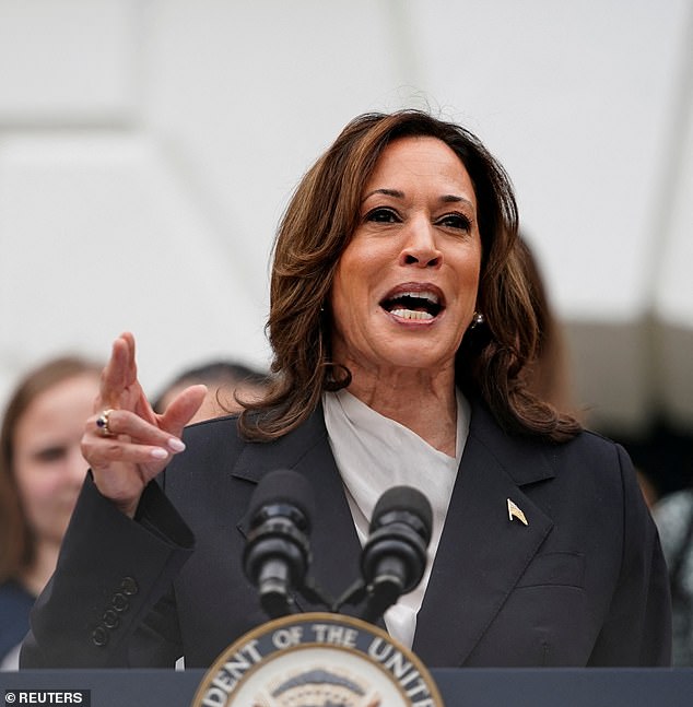 Vice President Kamala Harris arrived at the White House for a meeting with the National Collegiate Athletic Association, where she delivered a speech while President Joe Biden remained undercover