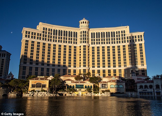 The Bellagio Hotel & Casino is located directly on the Vegas Strip